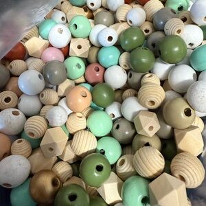 Assorted Wooden Beads in Earth Tones